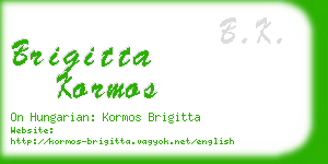 brigitta kormos business card